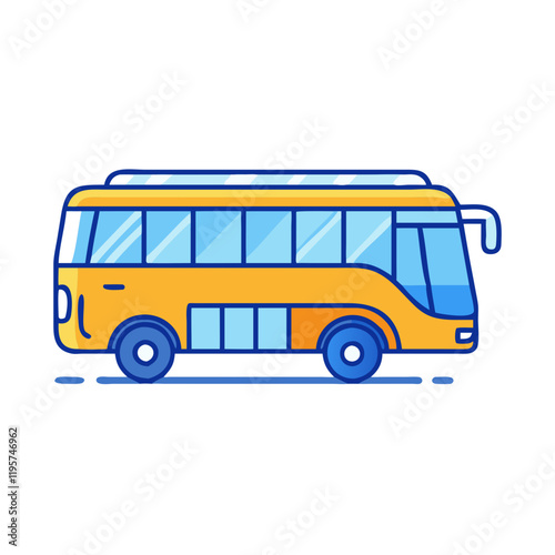 tour bus vector icon, tour bus vector illustration-simple illustration of tour bus, perfect for tour bus logos and icons and themed design  photo