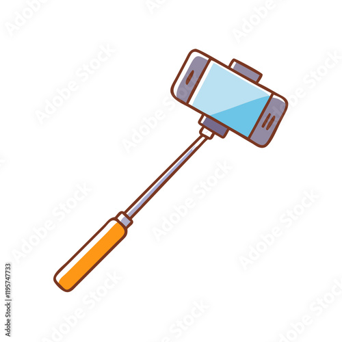 travel selfie stick vector icon, travel selfie stick vector illustration-simple illustration of travel selfie stick, perfect for travel selfie stick logos and icons and themed design 