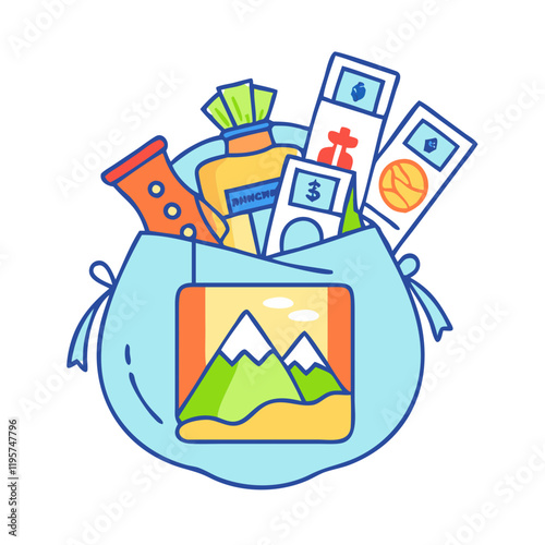 travel souvenirs bag vector icon, travel souvenirs bag vector illustration-simple illustration of travel souvenirs bag, perfect for travel souvenirs bag logos and icons and themed design 
