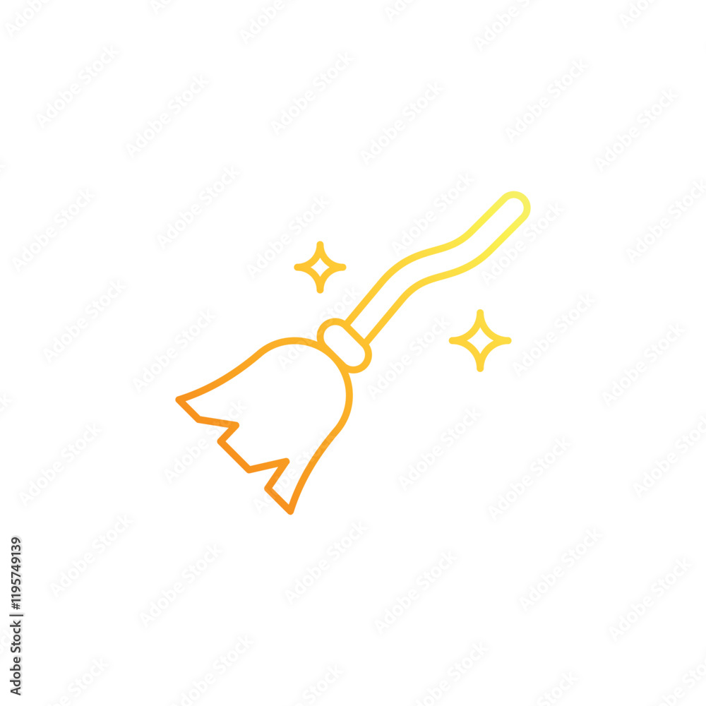 Broomstick icon design Broomstick icon design