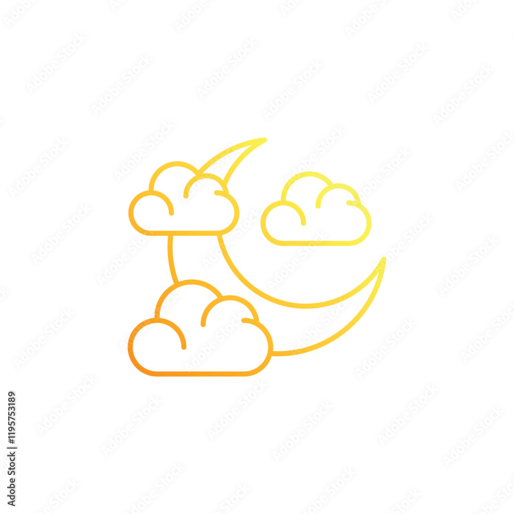 Fototapeta premium Halloween Night icon design