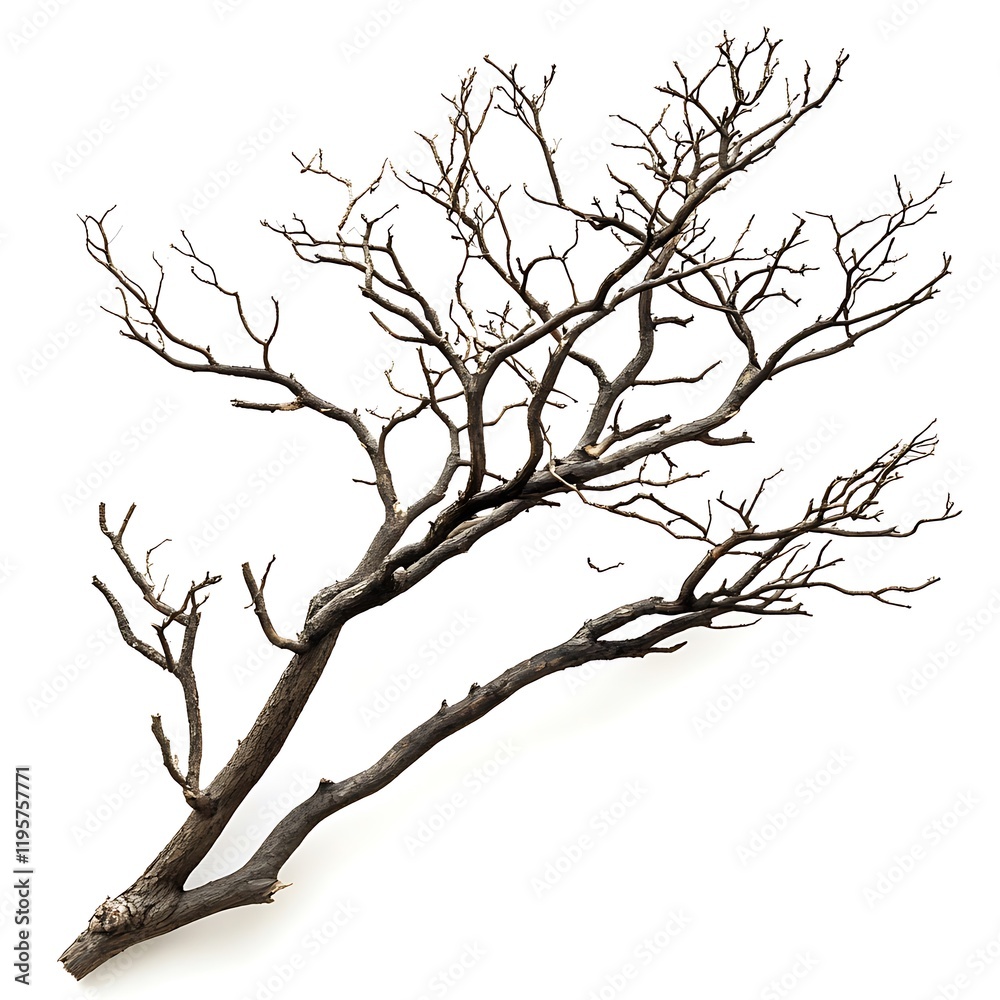 Dry Tree Branches Isolated on White Background Dry Tree Branches Isolated on White Background