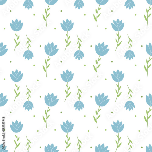 Childrens cute floral pattern for wrapping and textile. Vector illustration