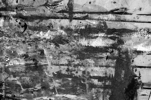 Abstract brushstroke composition in black and grey