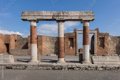 Famous antique ruins of Pompeii, Italy