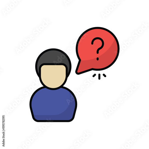 Photos Question In Mind vector icon