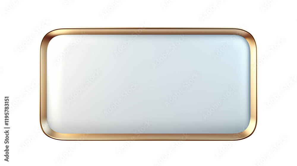 Elegant Gold Frame Blank Rectangular Sign for Modern Design Projects Elegant Gold Frame Blank Rectangular Sign for Modern Design Projects
