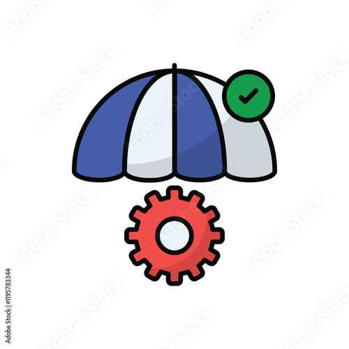 Project Insurance vector icon