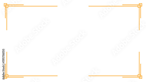 Border gold on white. Minimalist gold border vector for certificates, invitations, or decorative frames