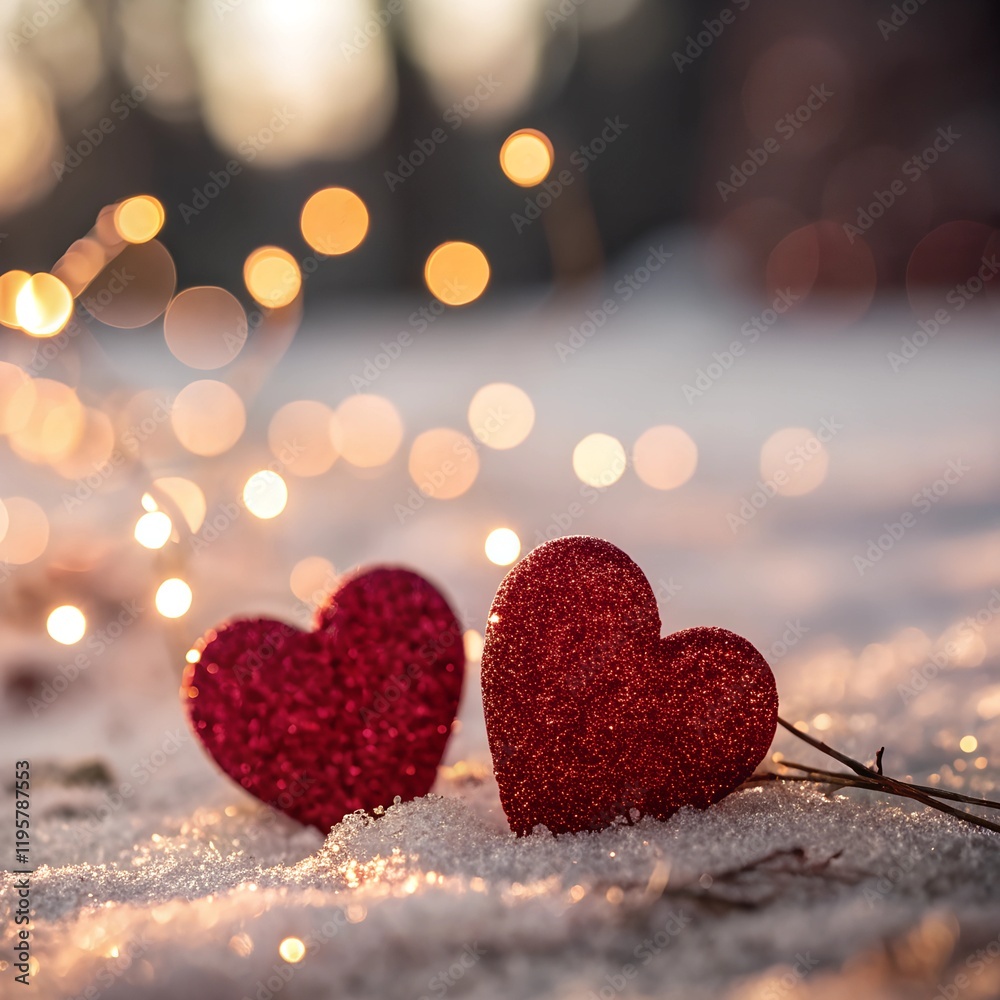 Fototapeta premium Valentines, Red glowing heart, particle effect, romantic atmosphere, dark background, sparkles, Valentine's Day concept, digital art, 3D rendering, bokeh lights, ethereal, magical, love symbol