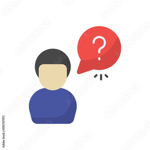 Foto Question In Mind vector icon