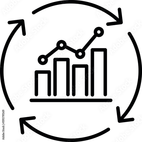 Set of 20 outline icons related to business and analytics. Linear icon collection. Editable stroke. Vector illustration