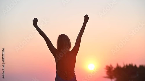 Video of a woman celebrating life and success