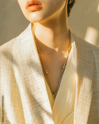 Minimal Fashion Editorial Close-Up Featuring Delicate Textures and Elegant Accessories Under Soft Natural Light