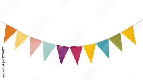 Colorful Party Bunting Decoration for Festive Events and Celebrations photo