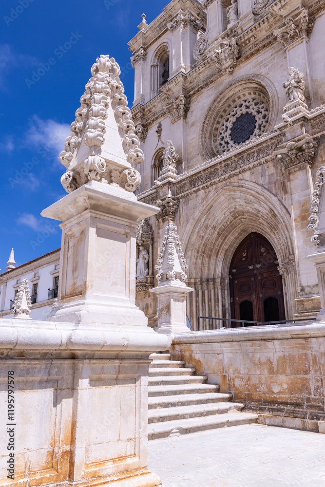 Fototapeta premium Portugal, Alcobaca. The Alcobaca Monastery, a UNESCO World Heritage Site.