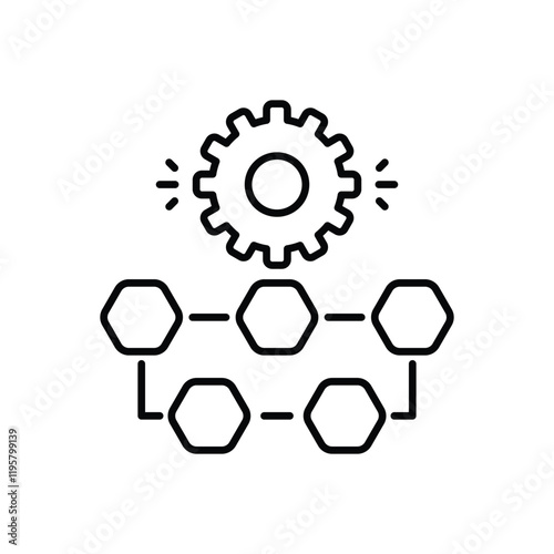 Work Flow Planning vector icon