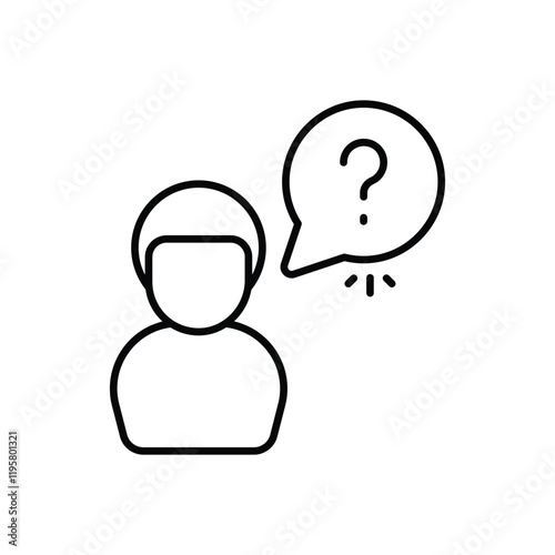 Bild auf Leinwand Question In Mind vector icon