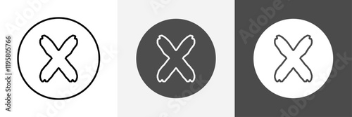 X icon set vector art
