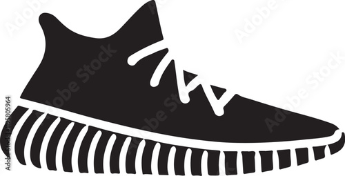 Shoe icon silhouette design in white background