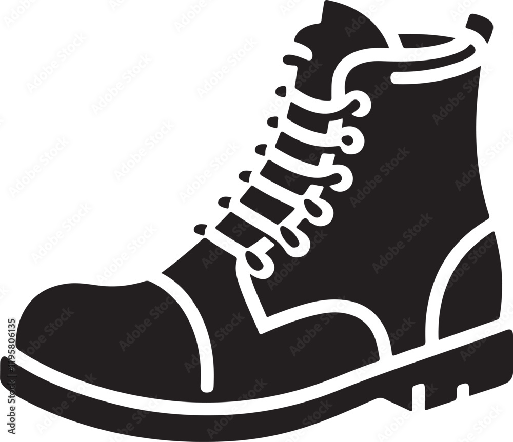 Shoe icon silhouette design in white background