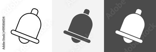 Bell icon set vector art