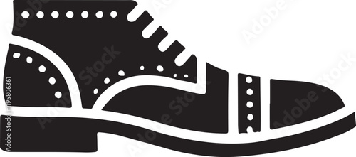 Shoe icon silhouette design in white background