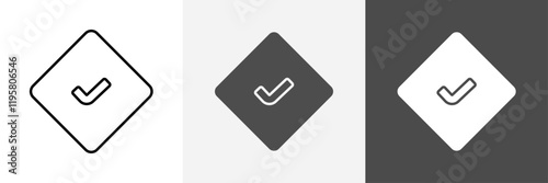 Check mark icon set vector art