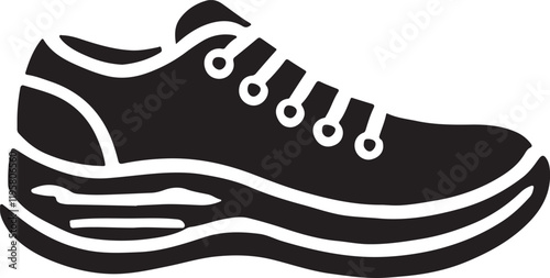 Shoe icon silhouette design in white background