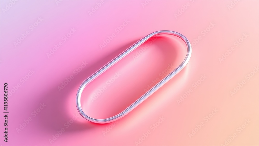 3D Rendering of a Minimalistic Neon Loop 3D Rendering of a Minimalistic Neon Loop