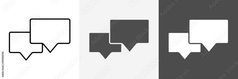 Conversation icon set vector art Conversation icon set vector art