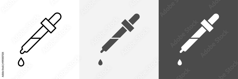Dropper icon set vector art