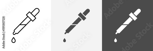Dropper icon set vector art