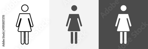 Female icon set set vector art