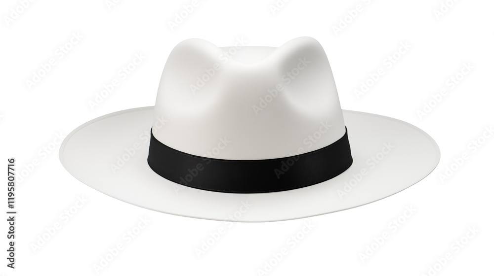 Stylish White Fedora Hat with Black Band Fashion Accessory Headwear Cat Ear Design Trendy Millinery Stylish White Fedora Hat with Black Band Fashion Accessory Headwear Cat Ear Design Trendy Millinery