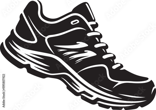 Shoe icon silhouette design in white background