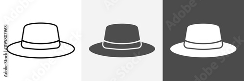 Hat icon set vector art