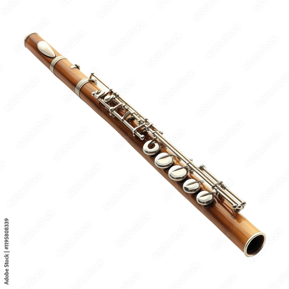 Naklejka premium Flute on white or transparent background