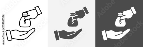 Loan icon set set vector art