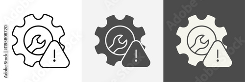 Maintenance icon set vector art