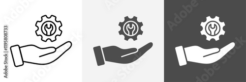 Maintenance icon set vector art