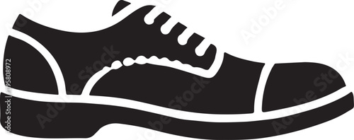 Shoe icon silhouette design in white background