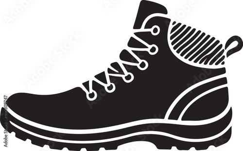 Shoe icon silhouette design in white background