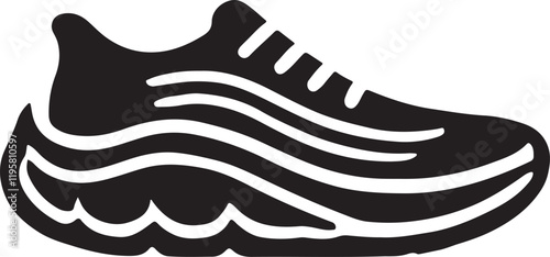 Shoe icon silhouette design in white background