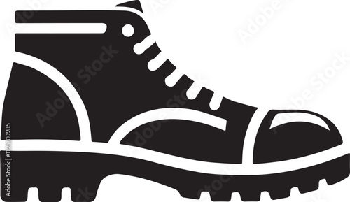 Shoe icon silhouette design in white background