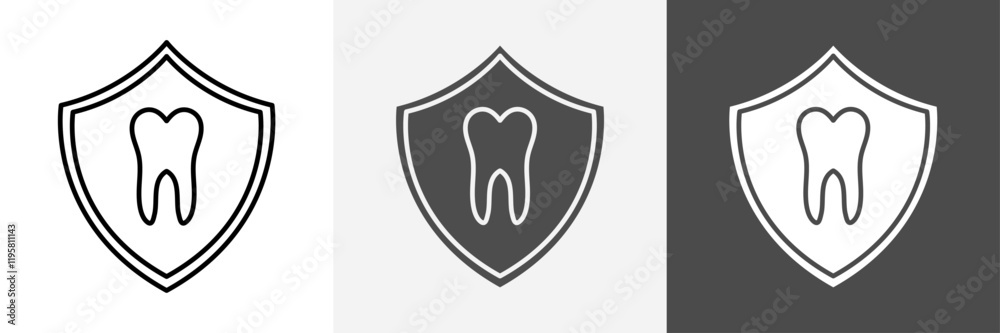 Tooth icon set vector art Tooth icon set vector art