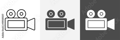 Video Camera Icon set vector art