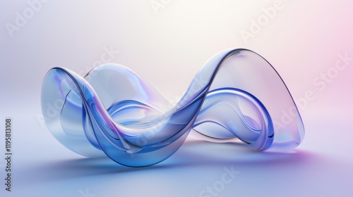 Fototapeta Naklejka Na Ścianę i Meble -  Abstract fluid iridescent holographic neon curved wave in motion colorful background 3d render. Gradient design element for backgrounds, banners, wallpapers, posters and covers