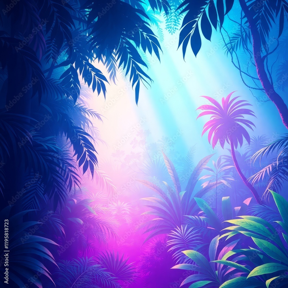 Obraz premium Luminous Tropical Canopy