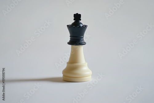 Miniature toy at table with white background. photo